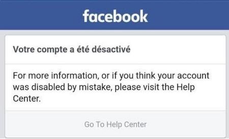 Réactiver un compte facebook bloqué
